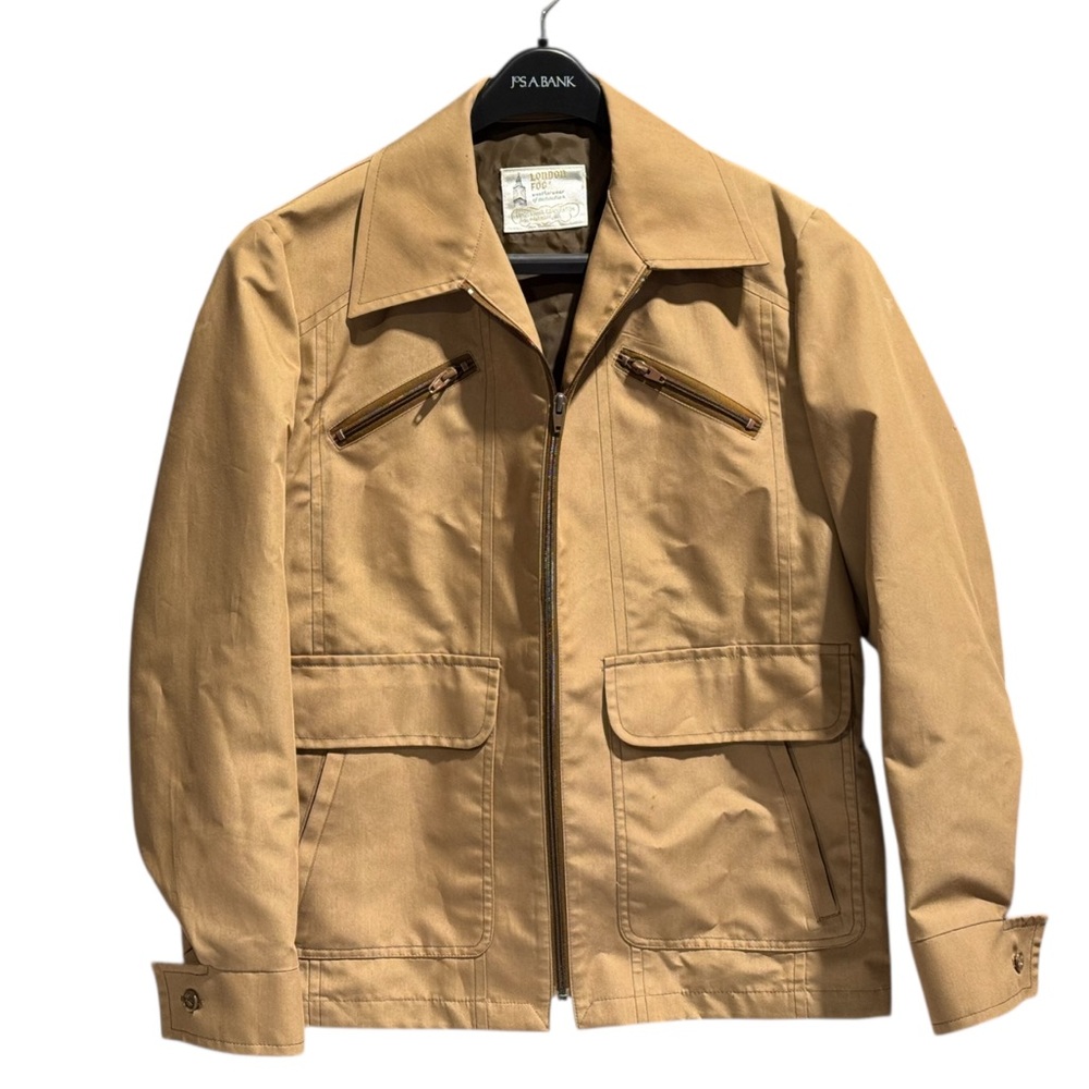 Vintage 70s Streetwear Mens Size 40 Full Zip Bomber Jacket Tan USA